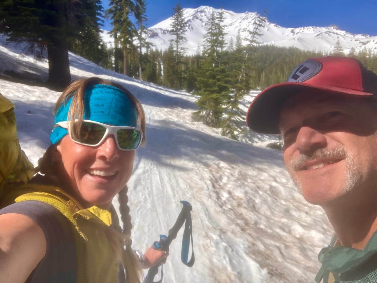 Selfie of Becky and Mike on the trail.