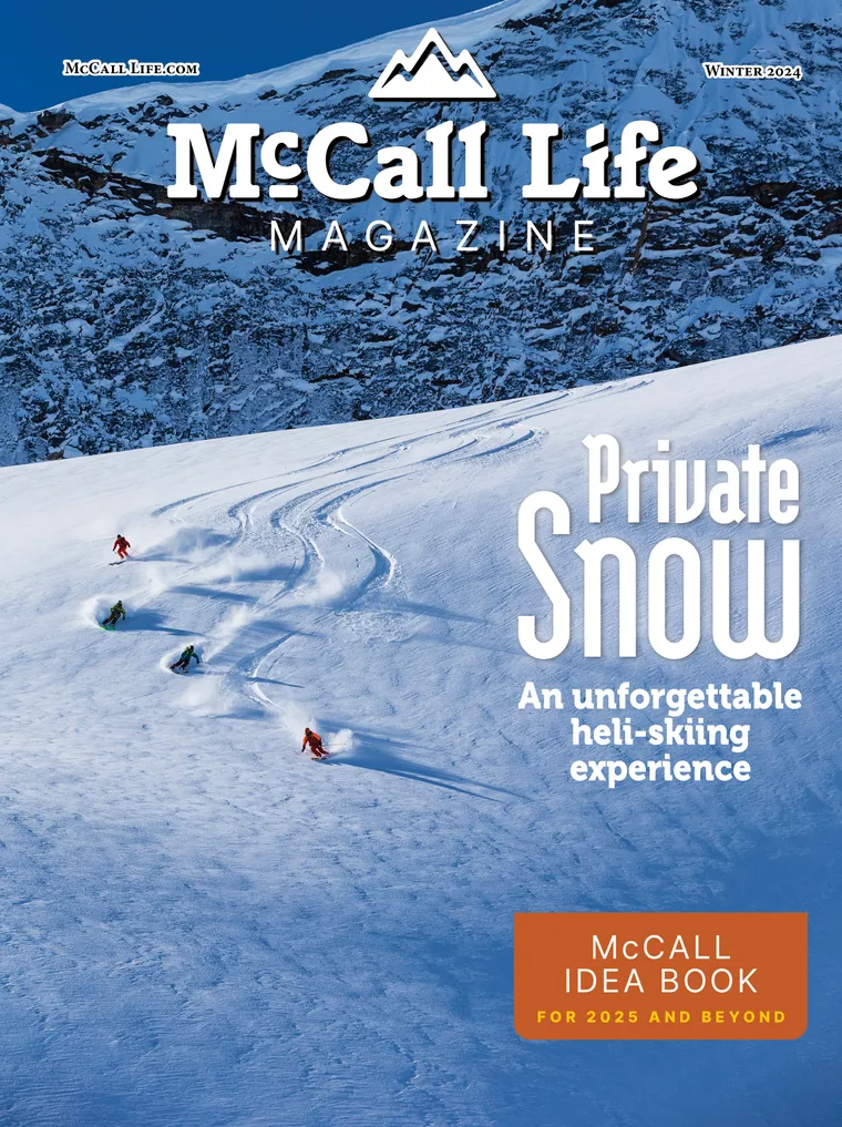 Picture of magazine cover of McCall Life Winter Issue. 